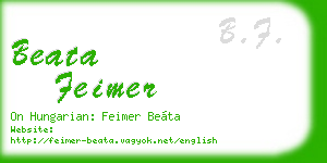 beata feimer business card